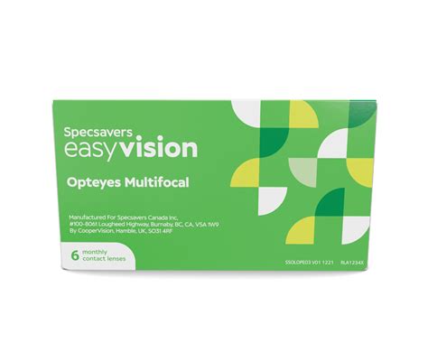 easyvision contacts|easyvision opteyes Multifocal 6 Pack Contact Lenses.